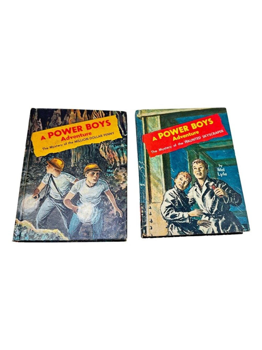 Power Boys Lot 2 Mystery Haunted Skyscraper & Million Dollar Penny Whitman 1964